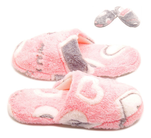 Pantufa Feminina Pelúcia Térmica Antiderrapante Confortável