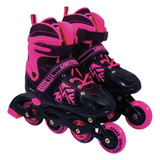 Patins Inline Semi Profissional Abec7 Ajustável 37 Ao 40 