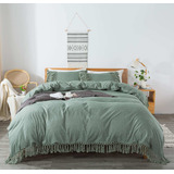 Juego De Ropa De Cama Completo Con Borlas Bohemias, Jue...