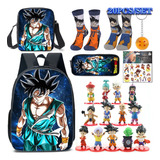 20 Unids/set Anime Dragon Ball Goku Mochilas Para Adolescent