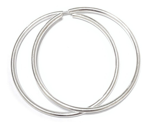 Aros Cubanos N°7 5.9cm Grueso 3mm Plata 925