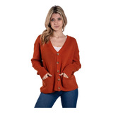 Cardigan Saco Botones, Doble Bremer, Talle Grande Oversize