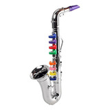 Saxofone Musical Infantil Sliver Para Instrumento Educaciona