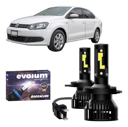 Focos Led H4 Volkswagen Vento 2014-15 Alta Baja 11000lm Luz