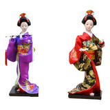 2 Uds 11  Muñeca Japonesa Kimono Geisha, Escultura
