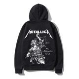 Blusa Moletom Masc-fem Plus Forrado Rock Banda Metallica 03