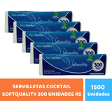 Servilleta Cocktail Softquality 5 Paq. 1500 Unidades. V/a