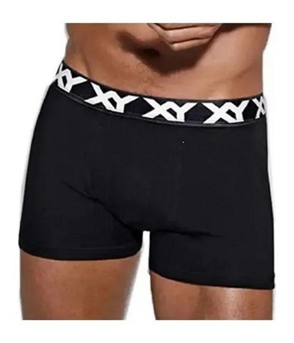 Pack X3 Boxer Calzoncillo Hombre Algodon Lycra Liso Xy 1387