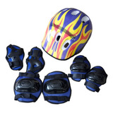 Kit Proteção Infantil Bike Capacete Joelheira Cotoveleira