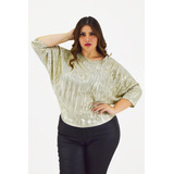 Blusa Elegante Plisada Roman Fashion /tallas Extras, 1011 (p