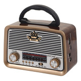 Bocina Bluetooth Radio Recargable Portatil Retro Fm Am Usb 