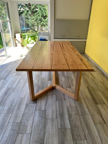 Mesa Base Paraiso Macizo + Tapa Madera Enchapado Paraiso 