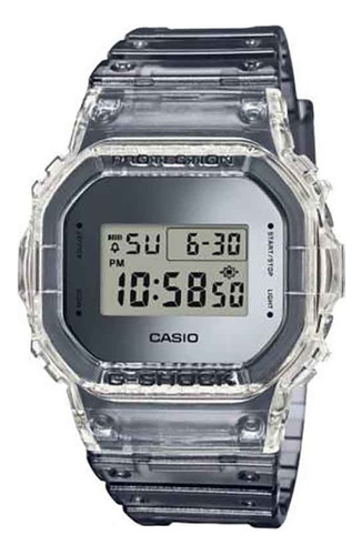 Reloj Casio Dw-5600sc Colores Surtidos Relojesymas Correa Negro Sk-1d Bisel Celeste/blanco Fondo Gris