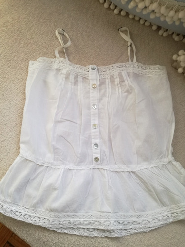 Blusa Remera Musculosa Wanama Talle S (40) Blanca Impecable