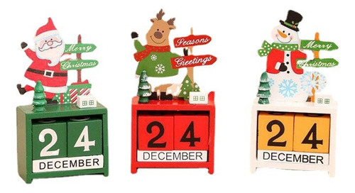 Calendário Do Advento De Natal 3 Peças De Decoração De Natal
