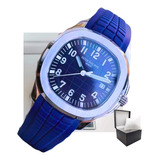 Relógio Masculino Pf Aqua Automático Azul Borracha Premium