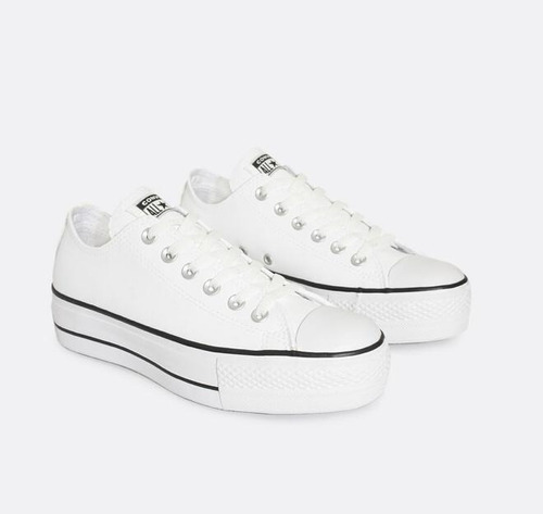 Zapatillas Chuck Taylor Ox Leather Platform Blanco