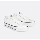 Zapatillas Chuck Taylor Ox Leather Platform Blanco