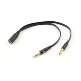 Pack X2 Cable Adaptador 3.5mm Para Audifonos Con Micrófono