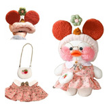 Peluche Lalafan Kawaii De Pato Patito Con Accesorios Para Ro