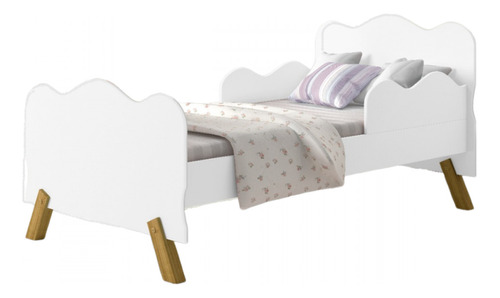 Mini Cama Infantil Angel 150x70 Branco Cambel Vj Moveis