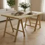 Mesa Pino Tablon 160 X 80 Tapa Maciza Con Caballetes | Envío gratis