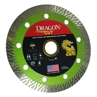 Disco Corte Super Delgado De 4-1/2 X 7/8 Dragon Cut Stone Color Verde Lima