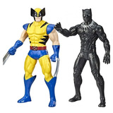 Kit Boneco Wolverine E Pantera Negra Hasbro Olympus 24cm