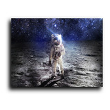 Cuadro Decorativo Canvas Comedor 100x140 Astronauta Luna