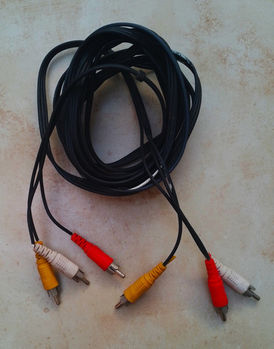 Cable Conectores Rca Para Video Compuesto 400 Cm Largo