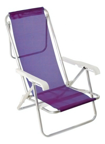 Reposera Silla Mor 8 Posiciones Reclinable Aluminio Playa Color Violeta