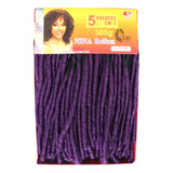 Extensão De Cabelo Cacheado Nina Softex Cherey + Agulha Cor Ombre Roxo T1/purple