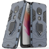 Compatible Con Moto G7, Moto G7+ Funda, Anillo Metálico Suje