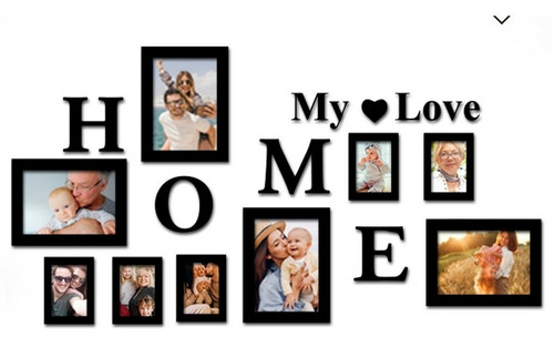 Portaretratos Home - Me Love - Marcos Y Letras