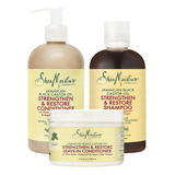 Shea Moisture Kit Jamaican Black Castor Fuerza Restauración