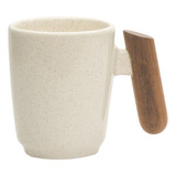 Taza De Cerámica Mango Madera Otilia Productos Chaco Café Te