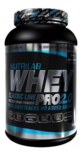 Nutrilab Whey Pro 2.0 Proteina Suero Masa Muscular 1 Kg 