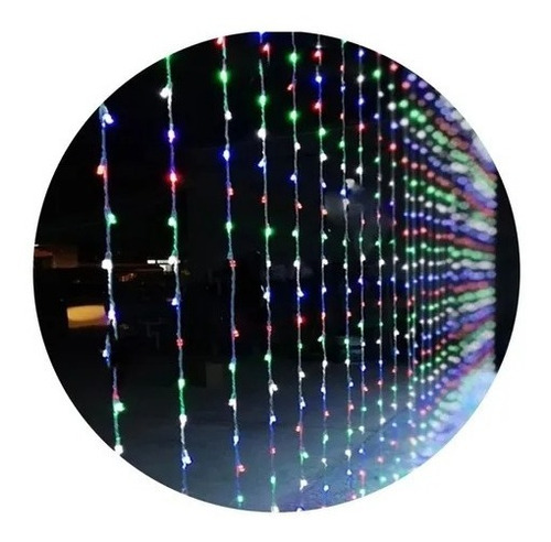 Cortina 320 Led 3x2 Mts Multicolor Cascada Matrimonio Evento