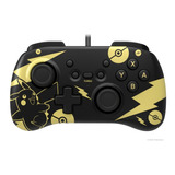 Control Horipas Mini Nintendo Switch Pikachu Black Y Gold