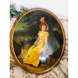 Cuadro Antiguo Pintura Óleo Dama Victoriana 