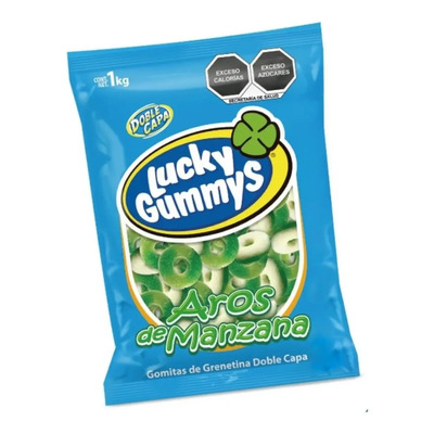 Gomitas Lucky Gummys Aros de Manzana 1 kg Sabor Intenso | MercadoLibre