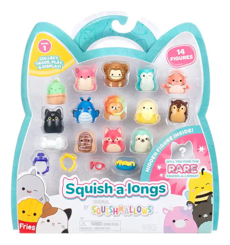 14 Minis Figuras Squish-a-longs Coleccionables