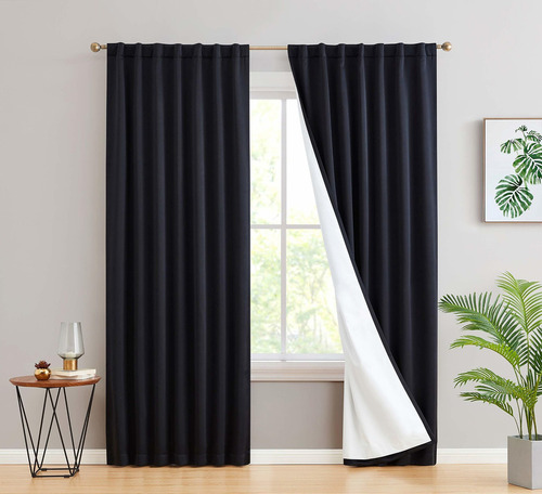 100 Complete Blackout Lined Drapery With Heavy Double L...