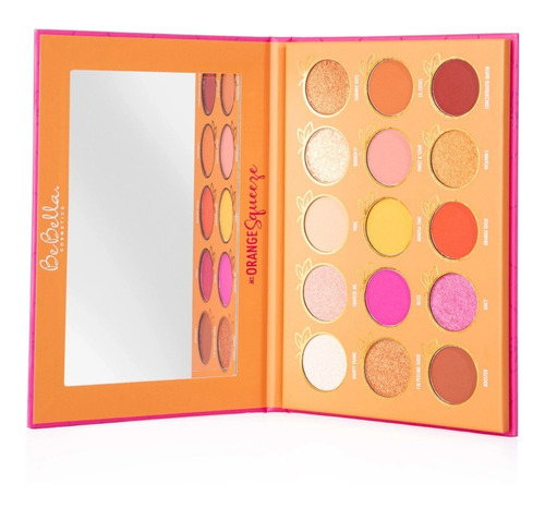 Paleta De Sombras Bebella Orange Squeeze 15 Tonos Original