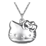 Collar Hello Kitty Relicario Dije Plata 