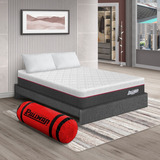 Colchón Pullman Foampack + Base Cama + Almohada Semidoble 