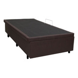 Base Box Baú Solteirão 96x203x34cm Corino Marrom Jewt