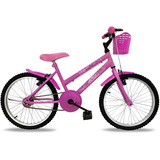 Bicicleta Aro 20 Power C/ Cesta Bike Bella Infantil Feminina