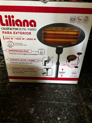 Calefactor Liliana Pie/ Pared Exterior.