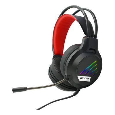 Audífonos Gamer Atom Games 3.5mm Negro Rojo | Envío gratis